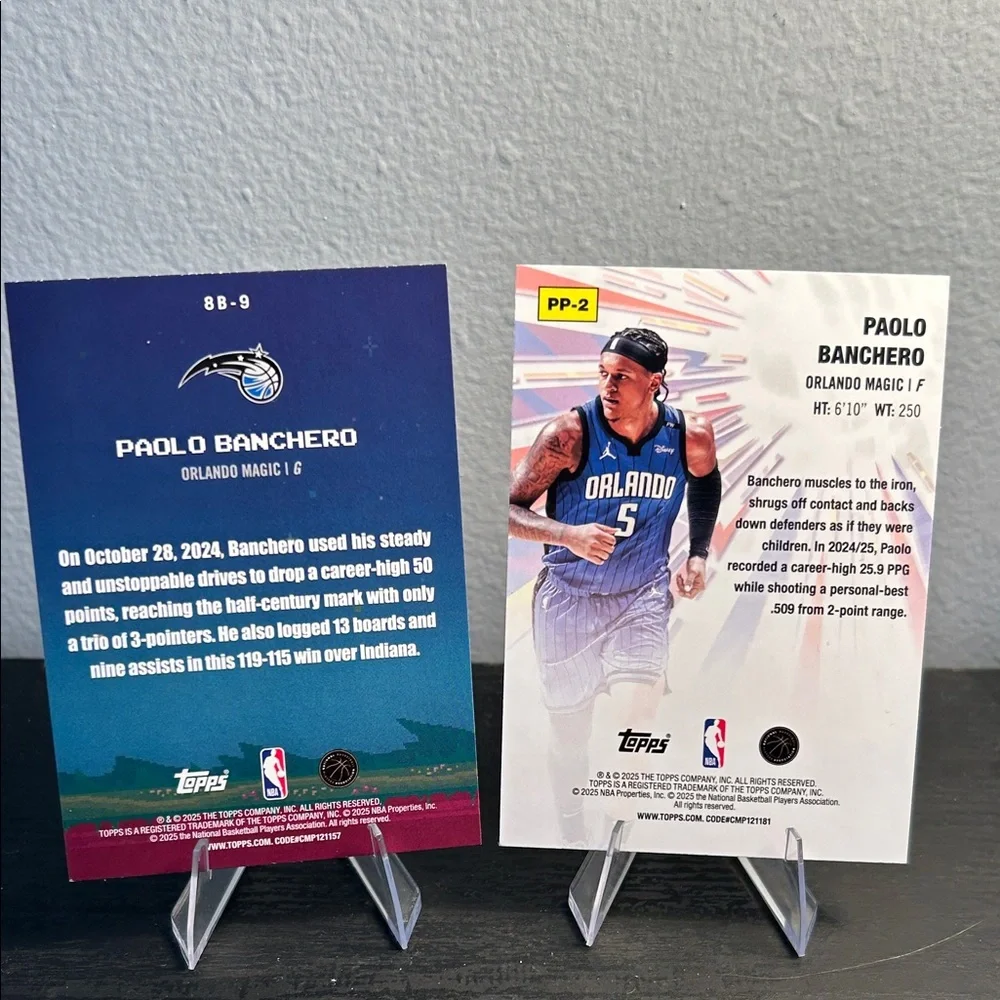 Topps 8-Bit Ballers and Power Players Paolo Banchero Orlando Magic Duke - Picture 2 of 2